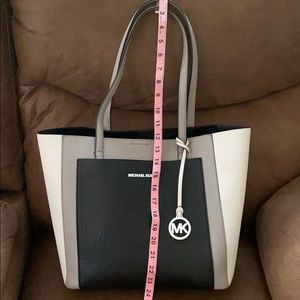 Michael Kors Black gray and white purse